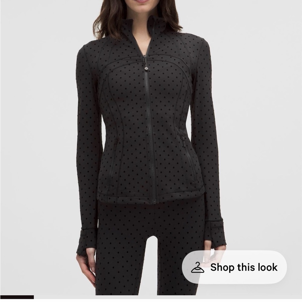 Lululemon Flocked Polka Dot Zip-Up Define Luon Jacket